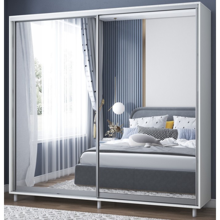 Шкаф-купе Mobildor-Lux Aron Mirror 220x220 White (aron1624)