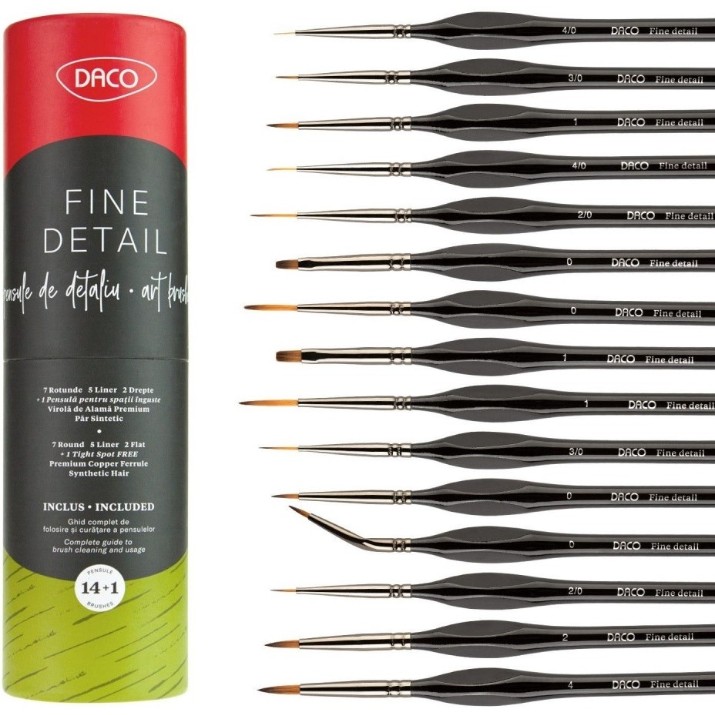 Set pensule pentru desen Daco 14+1pcs (PN2914)