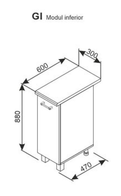 Кухонный модуль Ambianta Iris 300 GI Gri