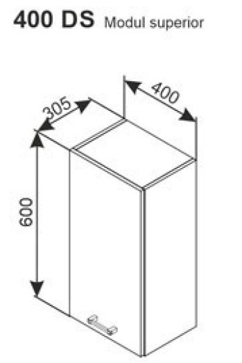 Кухонный модуль Ambianta Iris 400 DS Gri
