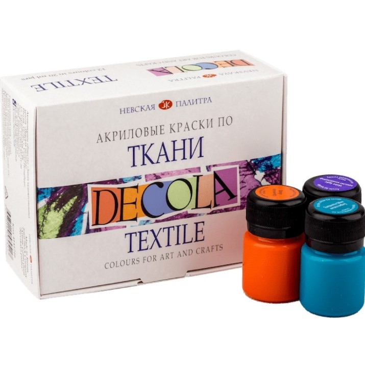 Vopsele de artă Nevskaya Palitra Decola Textile 12 Colors 20ml