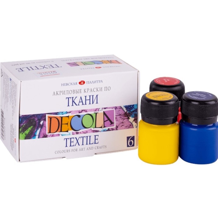 Художественные краски Nevskaya Palitra Decola Textile 6 Colors 20ml