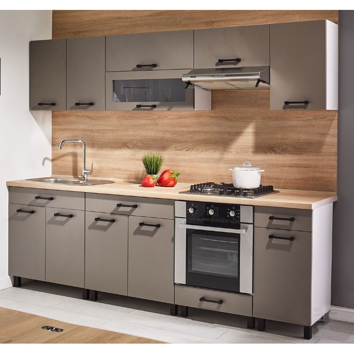 Bucatarie modulara Ambianta Iris 600 AS Gri