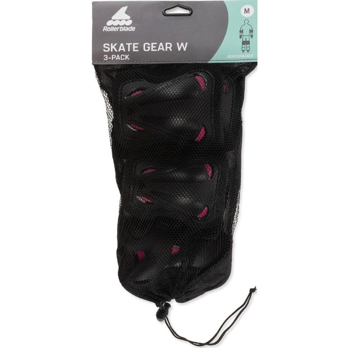 Protecție role Rollerblade Skate Gear W 3 Pack L Black/Pink (069P0500219)