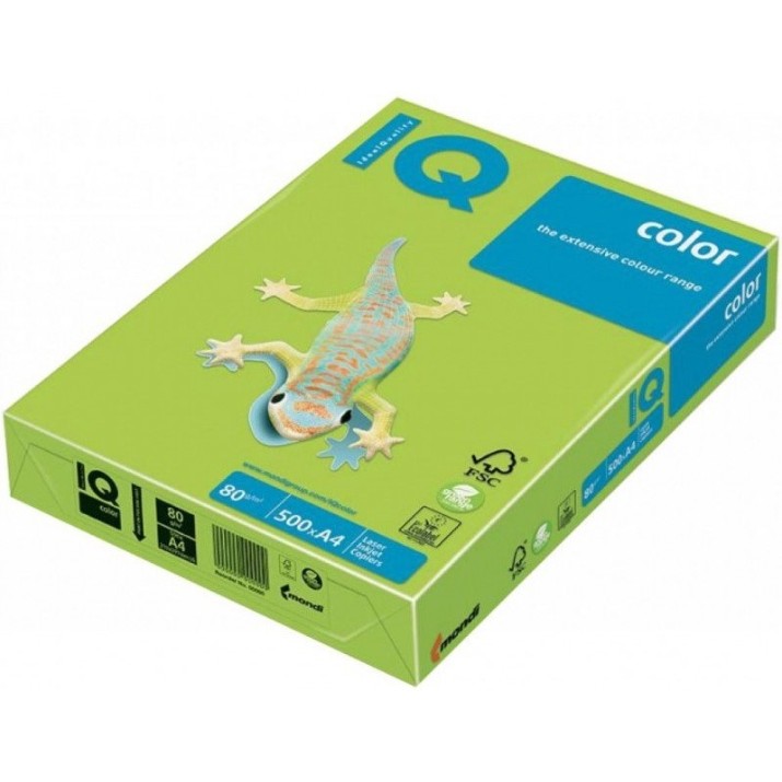 Hartie copiator Mondi A4 IQ Color Limegreen 500p 80g/m2 LG46