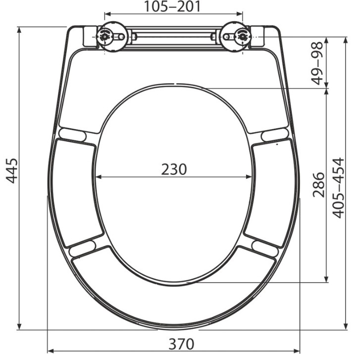 Capac de toaletă Alcaplast A604 DRP (10652)