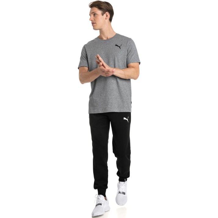 Мужская футболка Puma ESS Small Logo Tee Medium Gray Heather/Cat XS