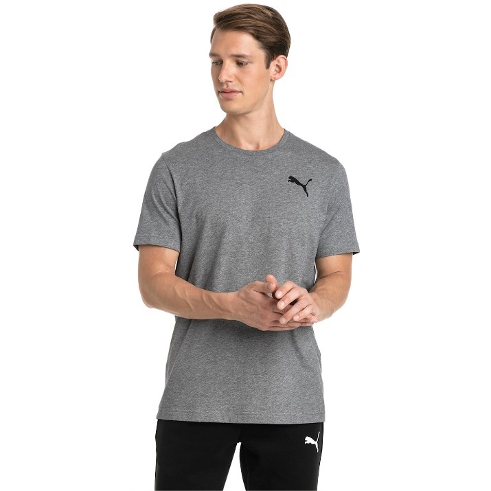 Tricou bărbătesc Puma ESS Small Logo Tee Medium Gray Heather/Cat XS