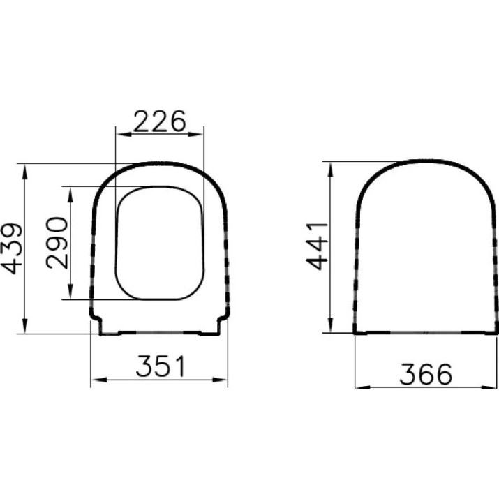 Сиденье для унитаза Vitra D-Light (104-003-009)