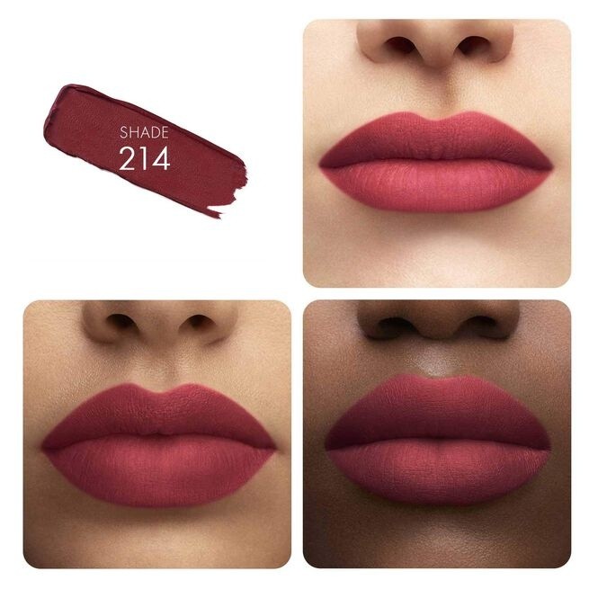 Ruj de buze Guerlain KissKiss Tender Matte 16H Comfort 214 Romantic Nude