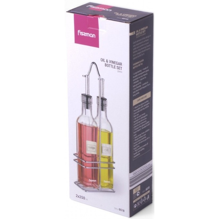 Set sticle pentru ulei si otet Fissman 6518 250ml 2pcs