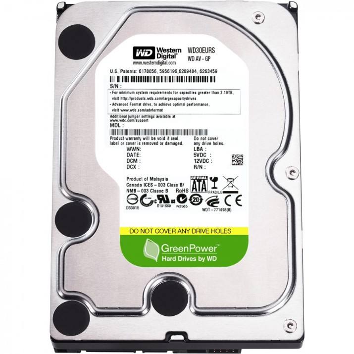 Жесткий диск Western Digital AV-GP 3Tb (WD30EURX)
