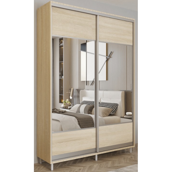 Dulap cu uşi glisante Mobildor-Lux Aron-S 100x220 Oak Sonoma (00014010) K1