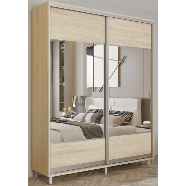 Dulap cu uşi glisante Mobildor-Lux Aron-S 180x220 Oak Sonoma (arons4093) K1