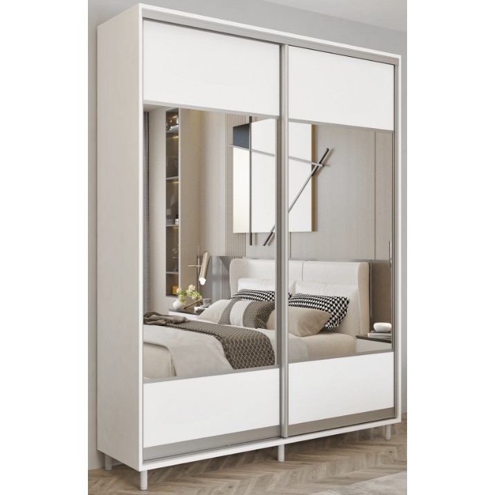 Dulap cu uşi glisante Mobildor-Lux Aron-S 110x220 White (arons4878) K1