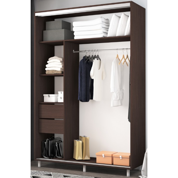 Шкаф-купе Mobildor-Lux Aron S 160x220 (2226 Wenghe) K1