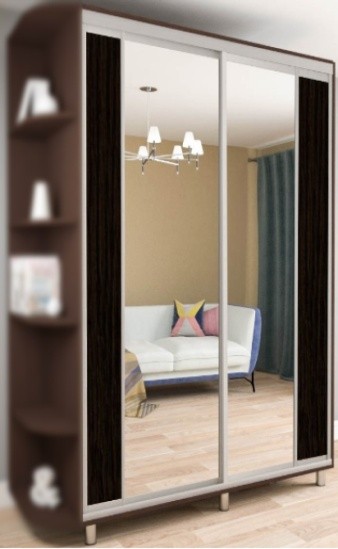 Шкаф-купе Mobildor-Lux Aron S 110x220 (2226 Wenghe) K2