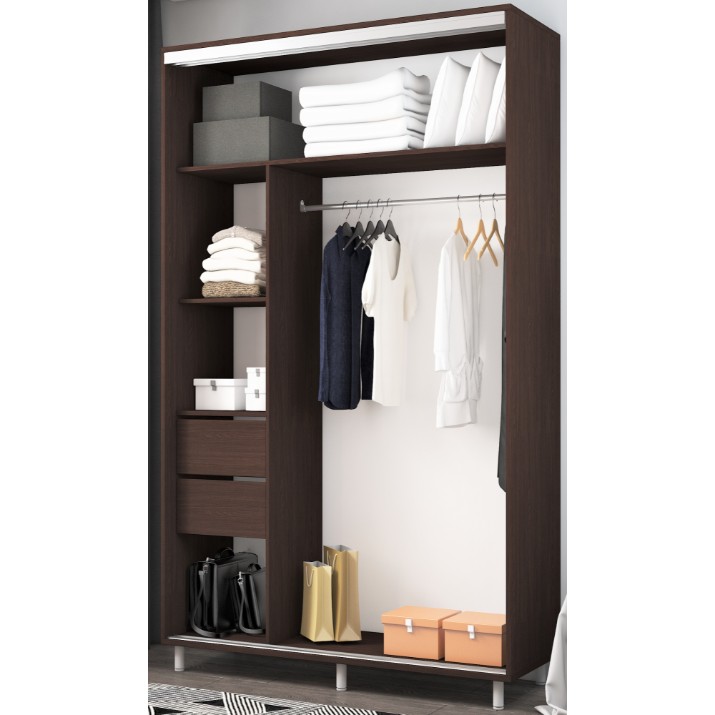 Шкаф-купе Mobildor-Lux Aron S 110x220 (2226 Wenghe) K2