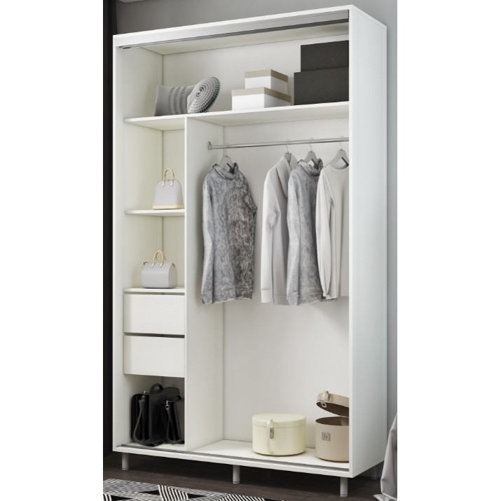 Dulap cu uşi glisante Mobildor-Lux Aron-S 110x220 White (arons4734) K2