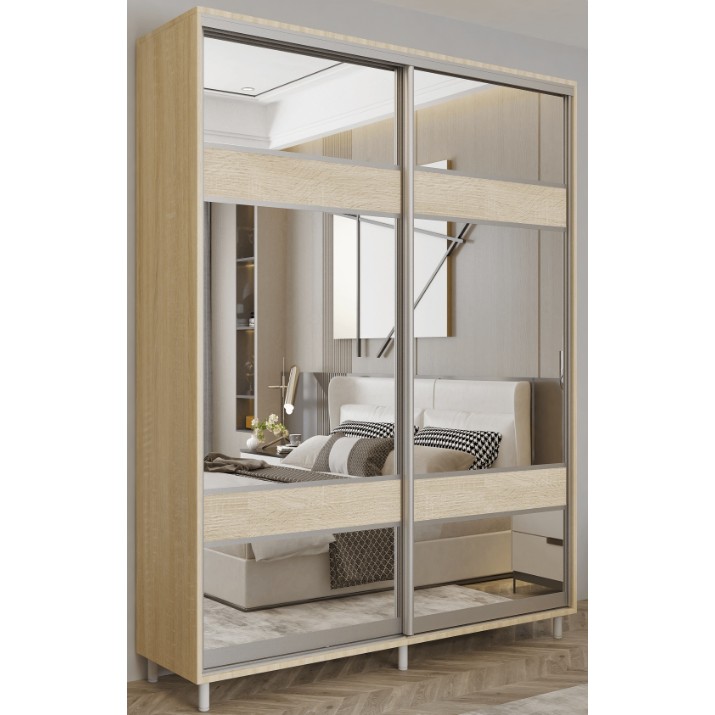 Dulap cu uşi glisante Mobildor-Lux Aron-S 110x220 Oak Sonoma (arons5096) K3