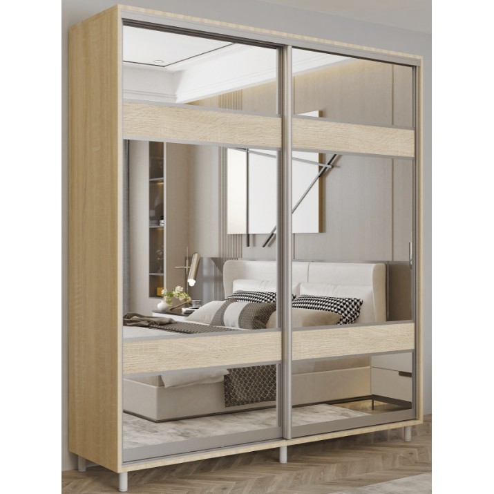 Dulap cu uşi glisante Mobildor-Lux Aron-S 140x220 Oak Sonoma (arons4352) K3