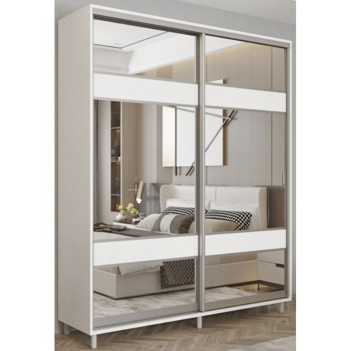 Dulap cu uşi glisante Mobildor-Lux Aron-S 180x220 White (arons4894) K3