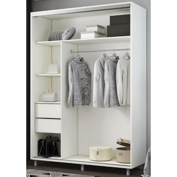 Dulap cu uşi glisante Mobildor-Lux Aron-S 190x220 White (arons4814) K3