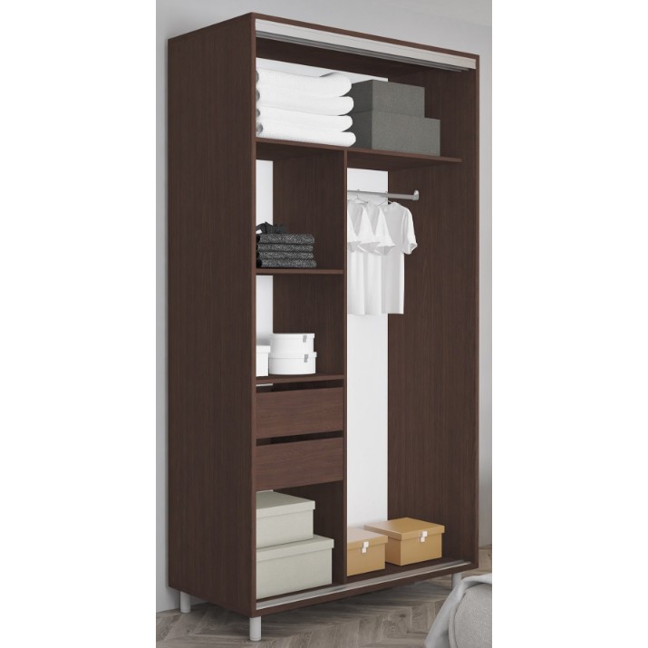 Dulap cu uşi glisante Mobildor-Lux Aron S 110x220 (2226 Wenghe)