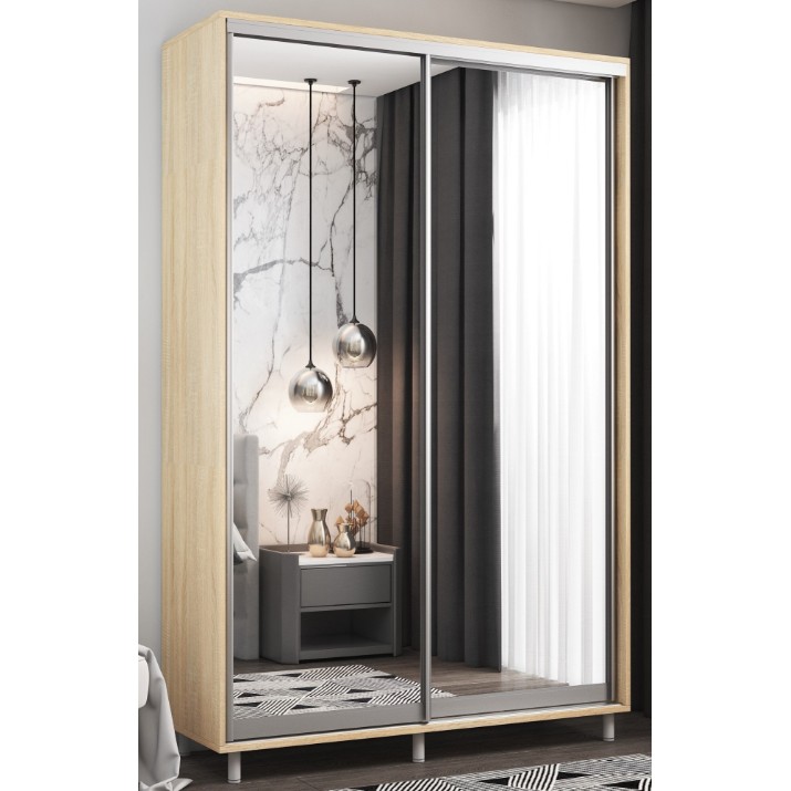 Шкаф-купе Mobildor-Lux Aron-S Mirror 110x220 Oak Sonoma (arons4915)