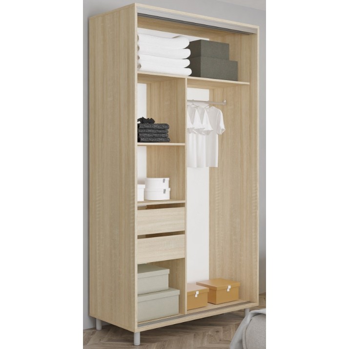 Шкаф-купе Mobildor-Lux Aron-S Mirror 110x220 Oak Sonoma (arons4915)