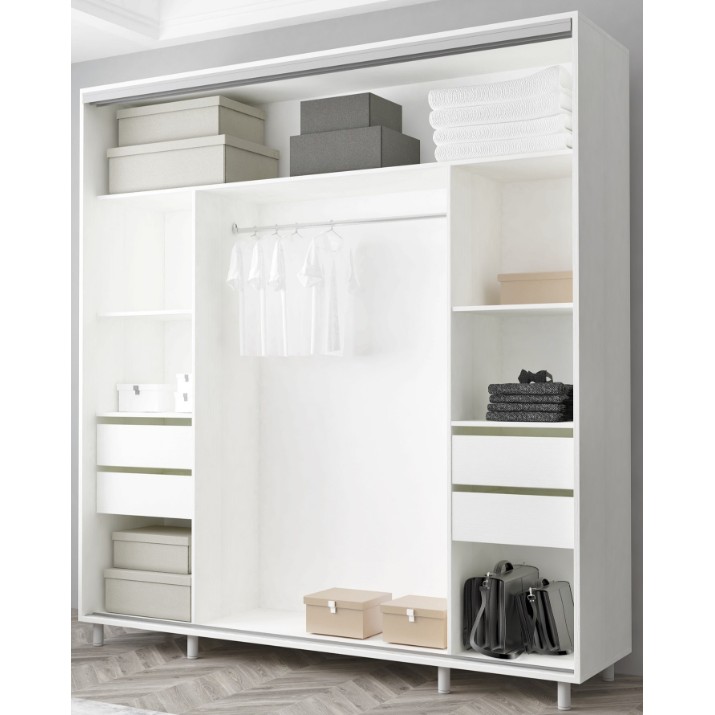 Шкаф-купе Mobildor-Lux Aron-S Mirror 200x220 White (arons3944)