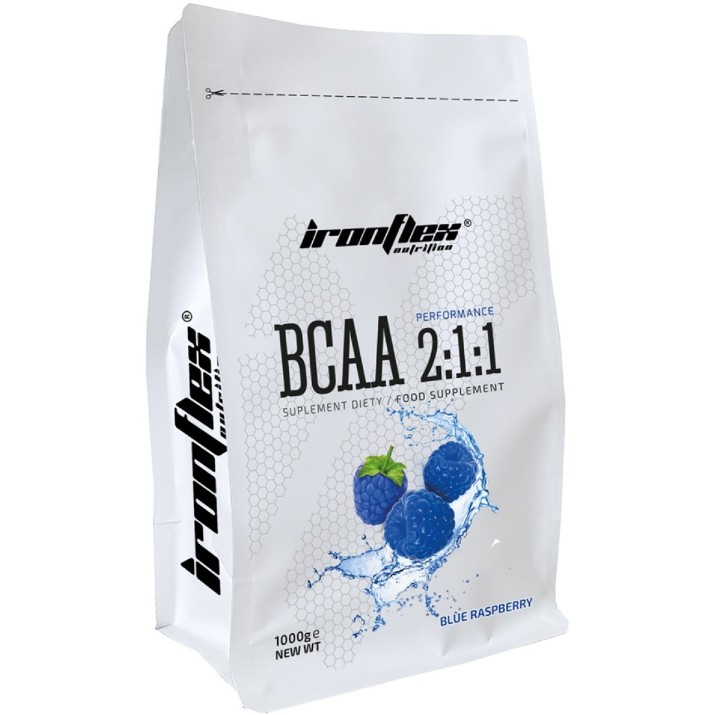 Аминокислоты IronFlex BCAA 2-1-1 Blue Raspberry 1000g