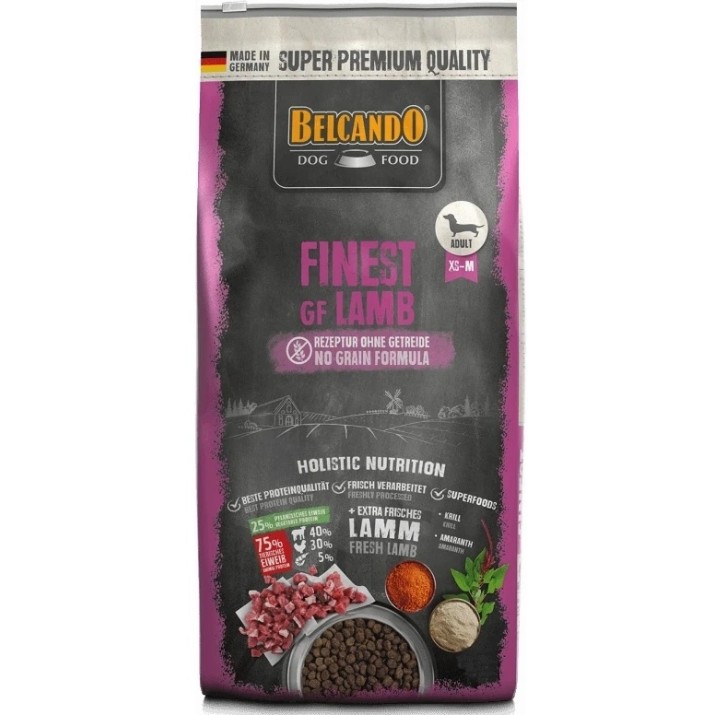 Hrană uscată pentru câini Belcando Finest GF Lamb 4kg