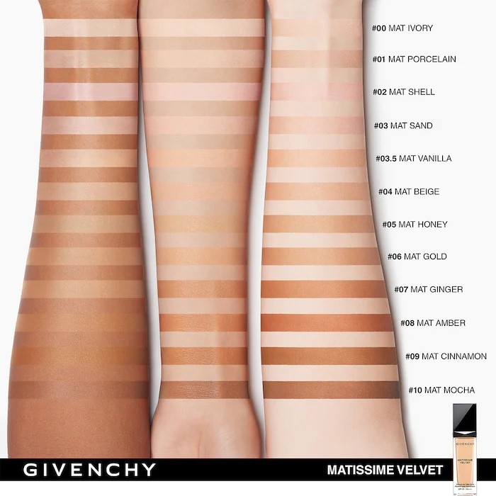 Fond de ten pentru față Givenchy Matissime Velvet Radiant SPF 20 03 Mat Sand 30ml