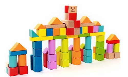 Cuburi Hape Wooden Blocks 80 pcs