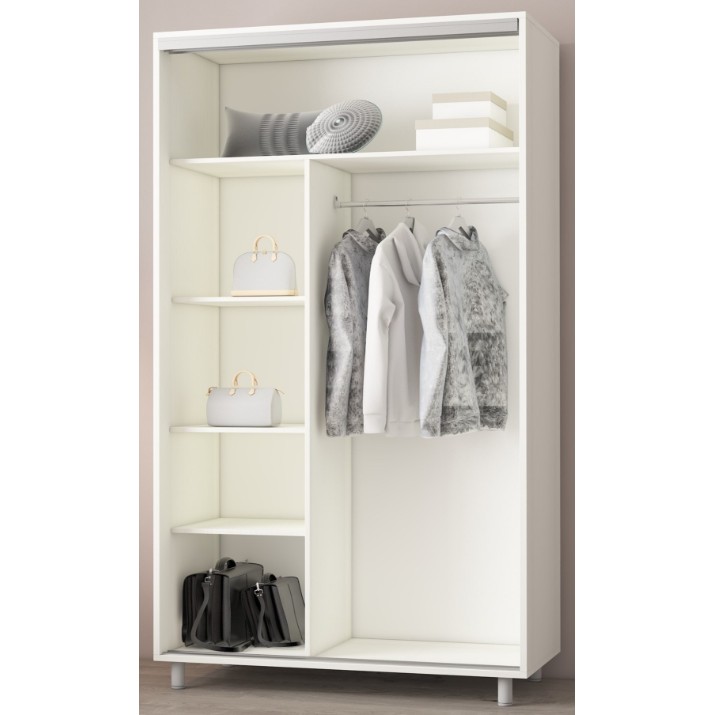 Dulap cu uşi glisante Mobildor-Lux Aron-P Mirror 120x220 White (aronp3496)