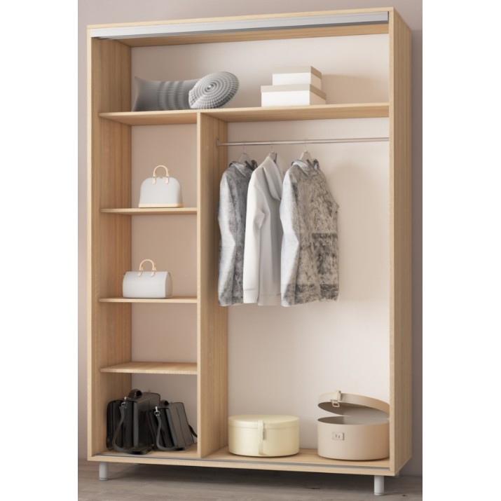 Dulap cu uşi glisante Mobildor-Lux Aron-P Mirror 170x220 Oak Sonoma (aronp2367)