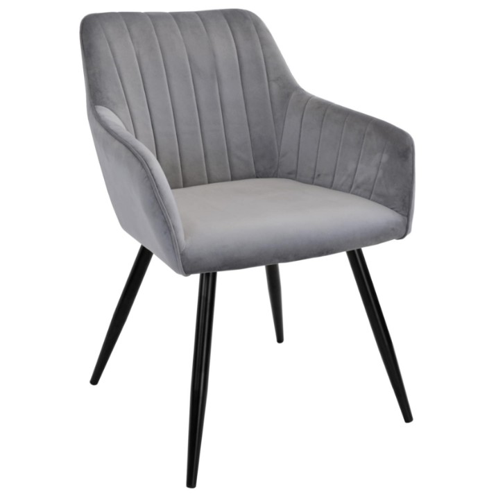 Scaun Deco DC-1936 Iris Dark Grey/Black Legs
