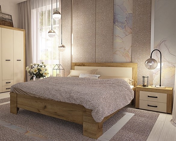 Pat Yasen Денвер 160x200 +lamele Stejar Craft Gold/Vanilie