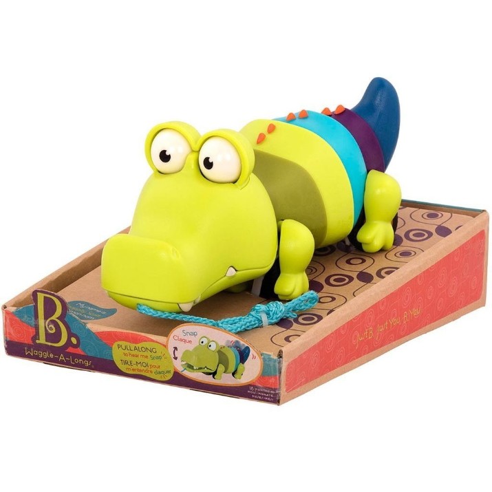 Jucarie de impins si tras Battat Crocodile Clat Claus (BX1674Z)