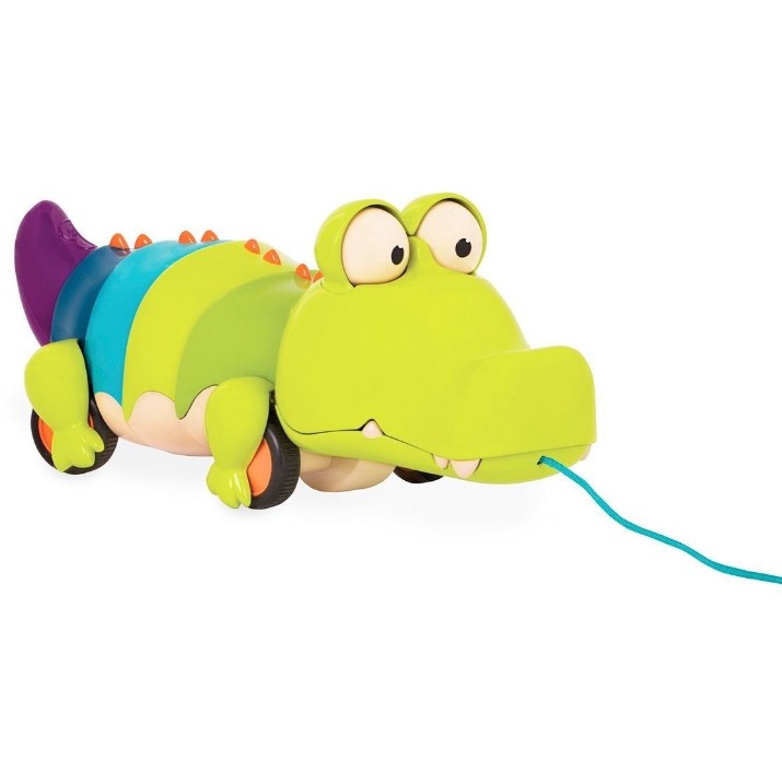 Jucarie de impins si tras Battat Crocodile Clat Claus (BX1674Z)