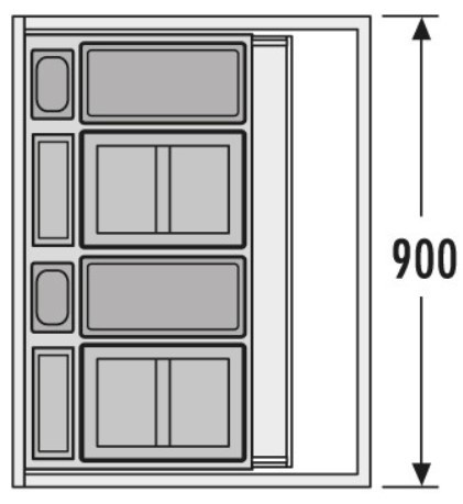 Coș de gunoi Hailo AS XXL 900 (3630901)