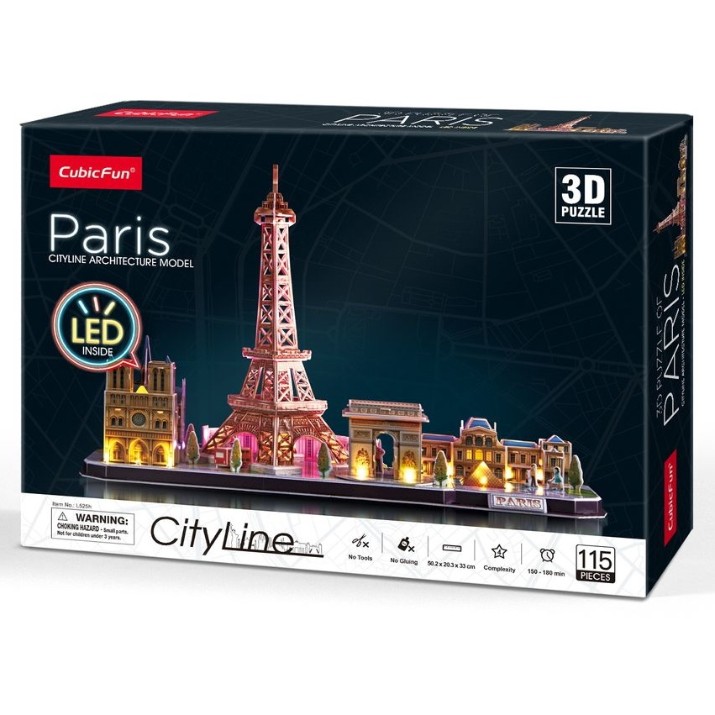 3D пазл CubicFun Paris Led (L525h)