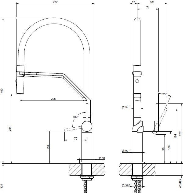 Смеситель для кухни Gessi Stelo 60315-149
