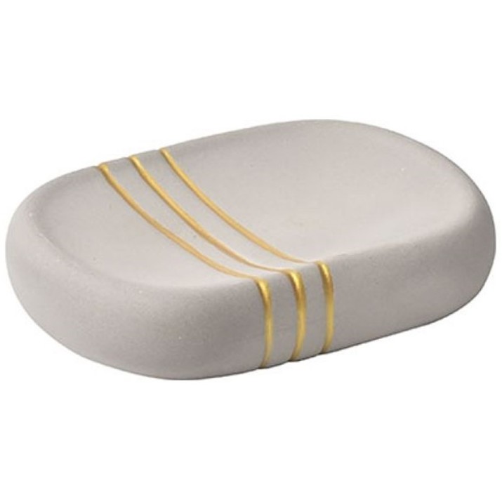Мыльница Tendance Golden Stripes Gray (43691)