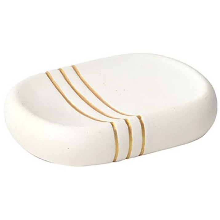 Мыльница Tendance Golden Stripes White (43690)