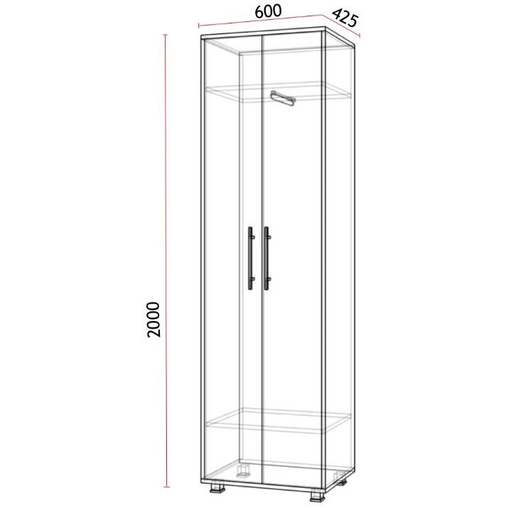 Шкаф Fabrik Home Modul №2 Орех Каменный