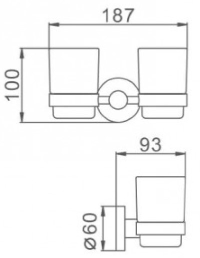 Стакан для зубных щёток Frap F30108