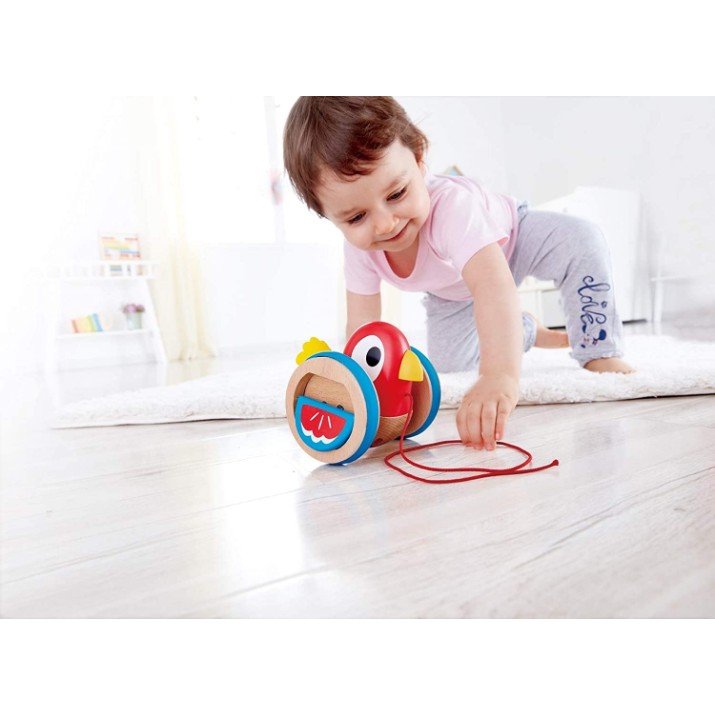 Jucarie de impins si tras Hape Baby Bird Pull Along (E0360A)