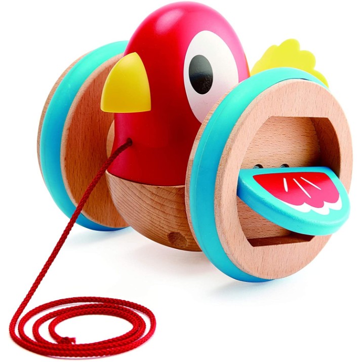 Jucarie de impins si tras Hape Baby Bird Pull Along (E0360A)